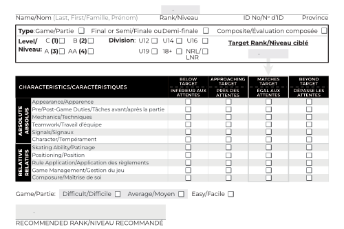 calibration evaluation wall form