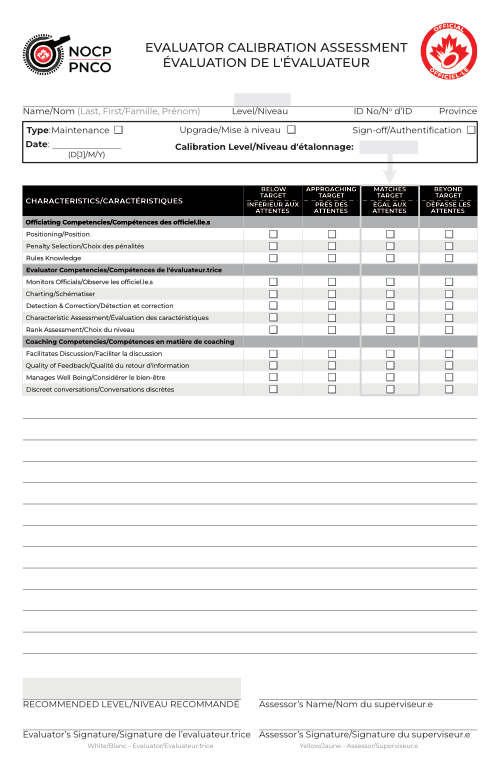 evaluator calibration assessment large